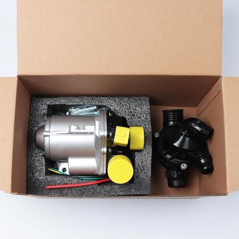 Electric Engine Water Pump Assembly With Thermostat 11517632426 Compatible With BMW 335i 335is 335xi 535i 535xi X1 X4 X6 2007-2016 3.0L Replaces 11517563659 11517588885 11519455978 in Kuwait