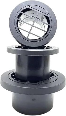 1PC 60mm/75mm/90mm Heater Duct Ducting Flat Round Rotatable Connector Black For Car Truck distintivo(FKPT-90mm) in Saudi Arabia