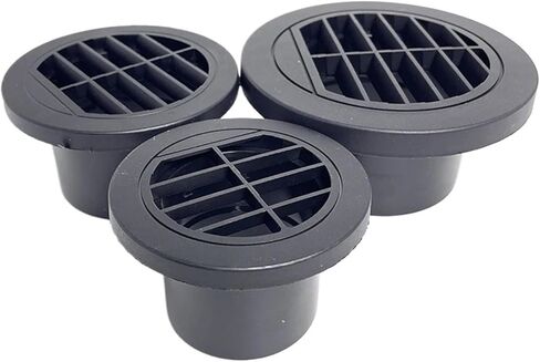 1PC 60mm/75mm/90mm Heater Duct Ducting Flat Round Rotatable Connector Black For Car Truck distintivo(FKPT-90mm) in Saudi Arabia
