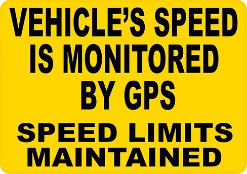 StickerTalk Speed Monitored by GPS Magnet, 10 inches by 7 inches in Saudi Arabia