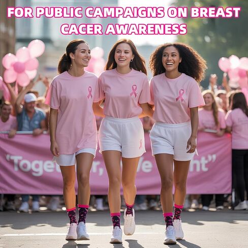 FreeNFond Breast Cancer Socks, Chemo Survivor Comfort Gifts, Awareness Inspirational Gifts for Women Girls Cancer Patients in Kuwait