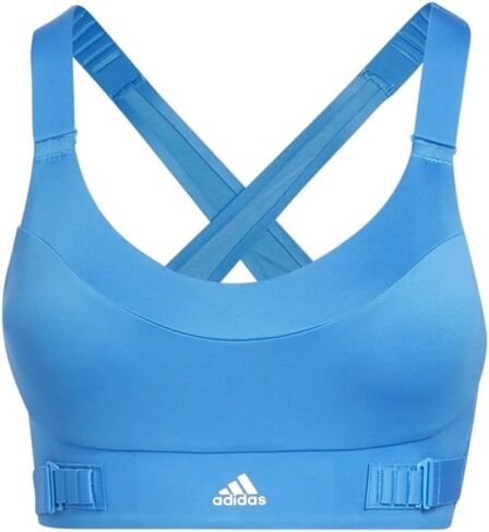 adidas Womens FastImpact Luxe Run High-Support Workout Sports Bra, Blue in Saudi Arabia