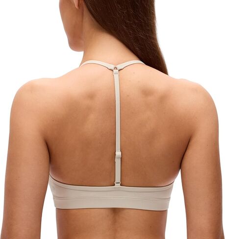CRZ YOGA Butterluxe Soft Double Lined T-Back Sports Bras for Women - V Neck Adjustable Strap Yoga Crop Top Casual Non Padded in Saudi Arabia
