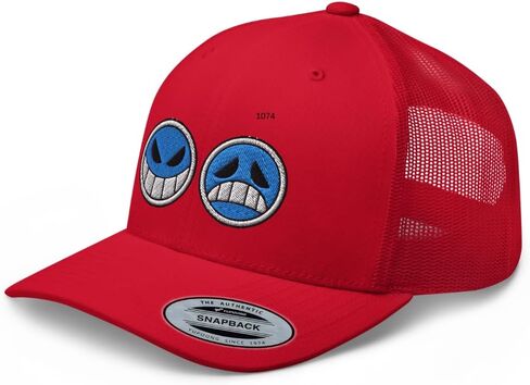 NG Portgas D Ace Curved Bill Embroidered Trucker Hat Mid Crown Adjustable Cap in Saudi Arabia