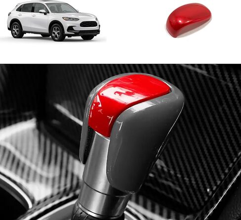 Gear Shift knob Half Cover Compatible with Honda New HRV HR-V 2026-2023 Center Console Shifter Trim Automatic Transmission Decoration Interior Car Accessories Stainless Steel 1PC(Red) in Saudi Arabia