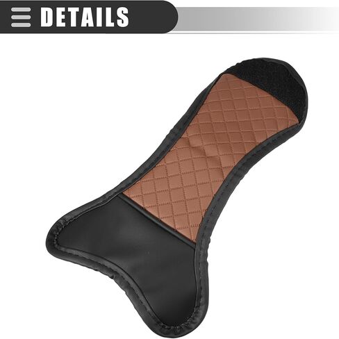Motoforti Universal Car Gear Shift Cover Shift Knob Cover Gear Stick غطاء ناقل الحركة التلقائي، عصري، جلد صناعي، أسود بني in Saudi Arabia