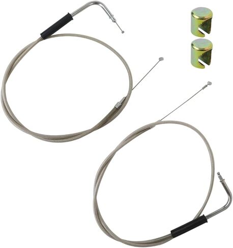 New Stainless Steel Throttle and Idle Cable Set 56579-02A Kit Fit for Harley-Davidson Sportster 1200 Custom XL1200C 2002 2003 2004 2005 2006 2007 2008 2009 2010 2011 2012 2013 2014 2015 2016 2017 in Kuwait