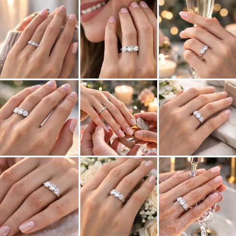 Real Diamond Ring For Women - IGI Certified Lab Grown Diamond Rings for Any Occasion, Wedding, Engagement Ring D-F Colorless, VVS1-VVS2-VS1 Clarity - 7 Shapes in Saudi Arabia