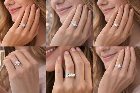Real Diamond Ring For Women - IGI Certified Lab Grown Diamond Rings for Any Occasion, Wedding, Engagement Ring D-F Colorless, VVS1-VVS2-VS1 Clarity - 7 Shapes in Saudi Arabia