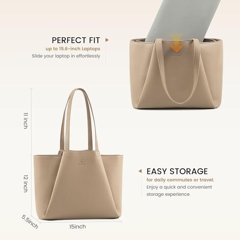 LOVEVOOK Laptop Tote Bag for Women Sandy in Saudi Arabia
