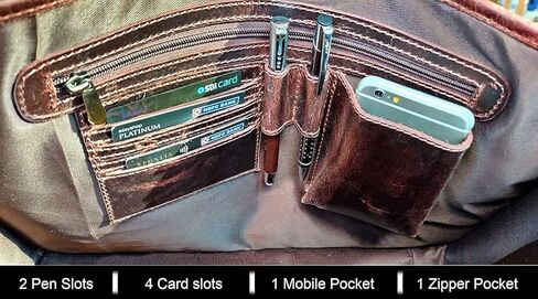 حقيبة ساعي البريد من جلد الجاموس مقاس 15 بوصة، حقيبة كمبيوتر محمول، حقيبة مكتب، هدية للرجال، حقيبة كتف متعثرة للكمبيوتر in Kuwait