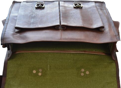 حقيبة كتف جلدية مقاس 15 بوصة، حقيبة كمبيوتر محمول، حقيبة مكتب، هدية للرجال، حقيبة كتف متعثرة للكمبيوتر in Kuwait