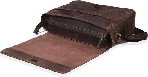 حقيبة ماسنجر جلدية من VC VINTAGE COUTURE للرجال، حقائب كمبيوتر محمول جلدية للرجال والنساء، حقيبة سفر ماسنجر | جلد عتيق in Kuwait