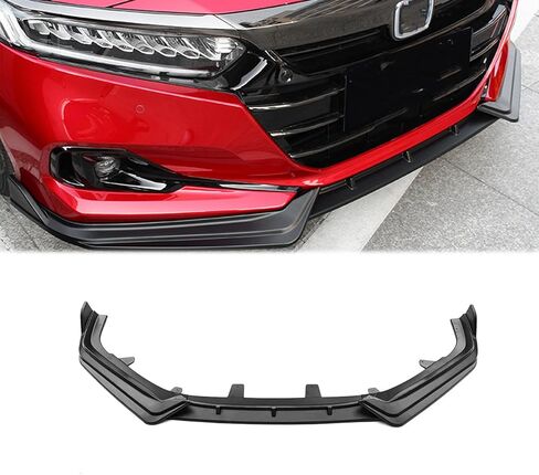 Front Bumper Lip Compatible with Honda Accord Sedan SE/EX-L/LX/Touring 2021 2022 PP Front Lip Lower Chin Spoiler Splitter 3PCS Gloss Black in Kuwait