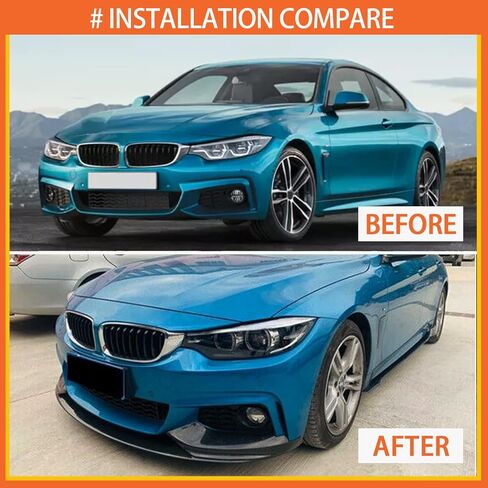 Front Bumper Lip Compatibility with 2014-2020 F32 F33 F36 4 Series M Sport Front Bumper Chin Lip Splitter Spoiler Carbon Fiber in Kuwait