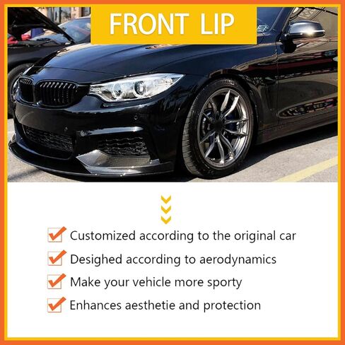 Front Bumper Lip Compatibility with 2014-2020 F32 F33 F36 4 Series M Sport Front Bumper Chin Lip Splitter Spoiler Carbon Fiber in Kuwait