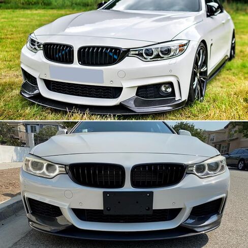 Front Bumper Lip Compatibility with 2014-2020 F32 F33 F36 4 Series M Sport Front Bumper Chin Lip Splitter Spoiler Carbon Fiber in Kuwait