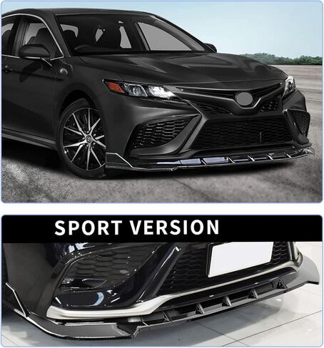 Front Lip Compatible with Toyota Camry Sport [SE,XSE,Hybrid SE,Hybrid XSE,TRD,SE Nightshade] 2021 2022 2023 2024 Front Bumper Lip Splitter Under Chin Spoiler Body Kit Camry Accessories in Kuwait