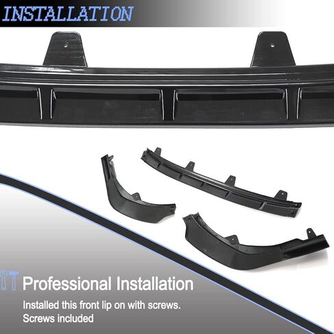 Front Lip Compatible with Toyota Camry Sport [SE,XSE,Hybrid SE,Hybrid XSE,TRD,SE Nightshade] 2021 2022 2023 2024 Front Bumper Lip Splitter Under Chin Spoiler Body Kit Camry Accessories in Kuwait