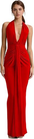 Chiffon Prom Dresses 2026 Long Halter Ball Gown Mermaid Formal Evening Party Dress for Women with Tie in Saudi Arabia