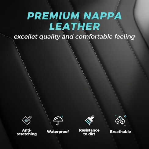 Seat Covers for Ford F150 2009-2025, F250 F350 F450 Crew Cab 2017-2025, Faux Leather Car Seat Covers Full Set, Waterproof Seat Covers for Cars Trucks Pickup,BlackGrey in Saudi Arabia