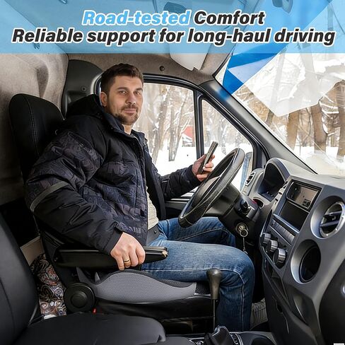 VUSIGN X-Large Seat Cushion for Truck & Car Drivers, Memory Foam Seat Cushion for Long Driving, Sciatica & Tailbone Pain Relief, Ergonomic Back Support Cushion with Non-Slip Bottom & Washable Cover in Kuwait