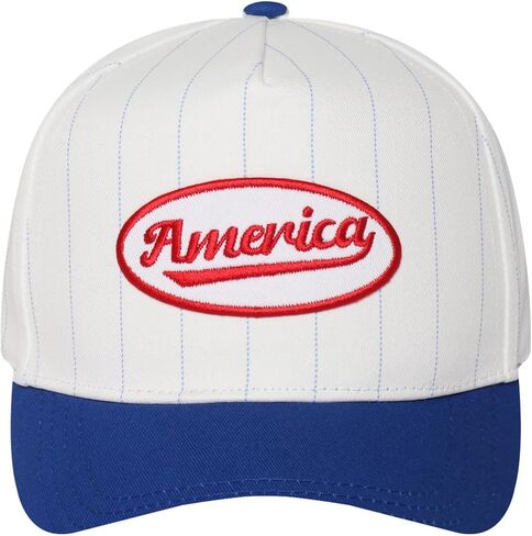 MIRMARU Patriotic America USA Embroidered 5 Panel Cotton Two Tone Trucker Hat for Men and Women. in Saudi Arabia