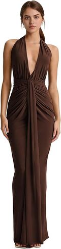Chiffon Prom Dresses 2026 Long Halter Ball Gown Mermaid Formal Evening Party Dress for Women with Tie in Saudi Arabia