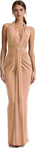 Chiffon Prom Dresses 2026 Long Halter Ball Gown Mermaid Formal Evening Party Dress for Women with Tie in Saudi Arabia