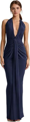 Chiffon Prom Dresses 2026 Long Halter Ball Gown Mermaid Formal Evening Party Dress for Women with Tie in Saudi Arabia
