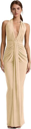Chiffon Prom Dresses 2026 Long Halter Ball Gown Mermaid Formal Evening Party Dress for Women with Tie in Saudi Arabia