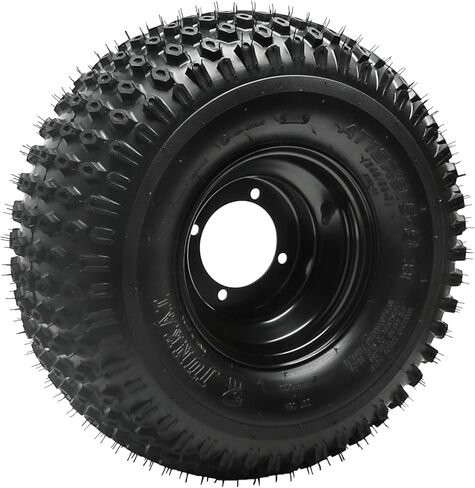 19x7-8 مجموعة إطارات وعجلات للطرق الوعرة 19x7.0-8 إطارات Knobby إطارات فولاذية، 19x7x8 إطارات نمط العروة بدون أنابيب لمركبة ATV Go-Karts Utility Quads UTV Bike Lawnmower Garden Tractor Buggy Golf Cart - 2 حزمة in Kuwait