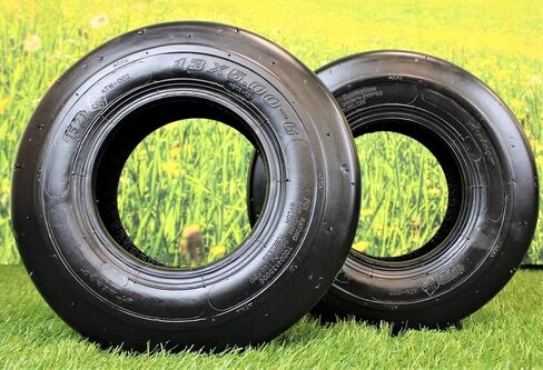 Antego Tire & Wheel (Set of 2) 13x5.00-6 Tires for Mowers and Go-Karts - Tubeless 4 Ply - Fits on Various John Deere, Husqvarna, Scag and more Models in Saudi Arabia
