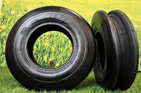 Antego Tire & Wheel (Set of 2) 13x5.00-6 Tires for Mowers and Go-Karts - Tubeless 4 Ply - Fits on Various John Deere, Husqvarna, Scag and more Models in Saudi Arabia