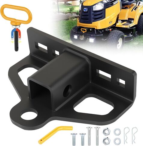 W&JWN Zero Turn Lawn Mower Hitch with 1-1/4" Receiver 6mm Thicker Heavy Duty Steel Lawn Mower Hitch with 1/2 inch Magnetic Trailer Hitch Pin & Green 5/8" Hitch Pin & Clips in Saudi Arabia