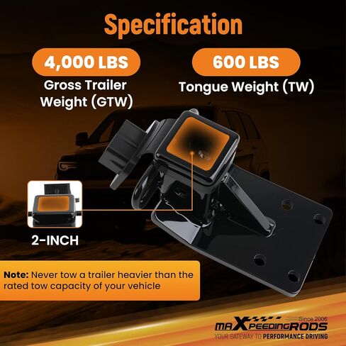 maXpeedingrods Class 3 Trailer Hitch, 2 Inch Receiver, Tow Hitch Receiver for Mitsubishi Montero 1992 1993 1994 1995 1996 1997 1998 1999 2000 in Saudi Arabia