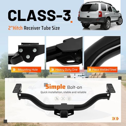 جهاز استقبال وصلة سحب المقطورة من الفئة 3 مقاس 2 بوصة متوافق مع نيسان إكستيرا 2000-2004 in Kuwait