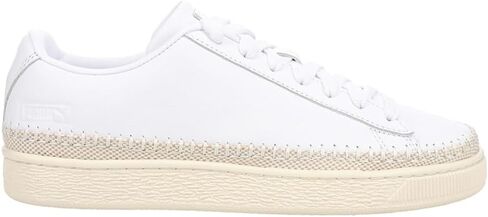 PUMA Mens Basket Trim Seaside Drills Lace Up Sneakers Shoes Casual - White in Saudi Arabia