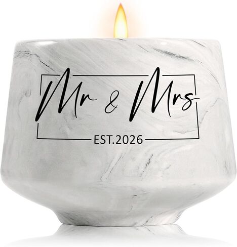 Wedding Gifts - Mr and Mrs Gifts-Wedding Gift for Couples 2026 - Bridal Shower Bride Gift for Married Newlywed - Just Married for Newlywed Couple Bride - Lavender Scented Candles 6 Oz in Saudi Arabia