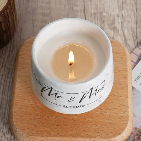 Wedding Gifts - Mr and Mrs Gifts-Wedding Gift for Couples 2026 - Bridal Shower Bride Gift for Married Newlywed - Just Married for Newlywed Couple Bride - Lavender Scented Candles 6 Oz in Saudi Arabia