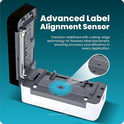 helett® H30C Lite USB Direct Thermal 4×6 Shipping Label Printer(Barcode) Adjustable Label Size|203DPI Resolution|152mm/s Printing Speed Compatible with Windows,Mac,Linux Chrome OS in Kuwait