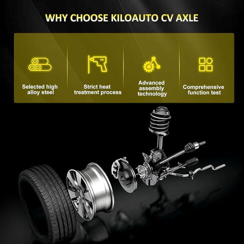 مجموعة محور السيرة الذاتية لجانب الراكب الأمامي الأيمن مناسبة لـ 2012-2015 لسيارة Honda Pilot CV مجموعة عمود المحور استبدال 44305SZAA11، 44305SZAA11RM، 44305SZAA21، NCV21554، 664336، 66-4336 in Saudi Arabia