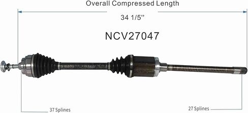 GSP NCV27047 CV Axle Shaft Assembly for Select 2011-18 BMW 550i, 650i, and Alpina B6 xDrive Vehicles - Front Right (Passenger Side) in Saudi Arabia