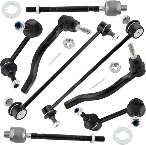 EV800770 ES800357 ES800358 K750282 K750283 K750256 K750255 Front & Rear Stabilizer Sway Bar Links Inner & Outer Tie Rod Ends for Nissan Maxima 2009-2014, Pack of 8 in Saudi Arabia