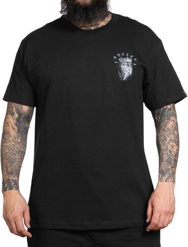 Sullen Men's Queen of Diamonds Stacked Deck Tattoo Lifestyle Graphic Standard Short Sleeve Tee in Saudi Arabia