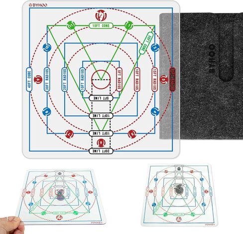 Byhoo DND Spell AOE Damage Marker D&D Area Effect Template - 1" Grid or Hex Tabletop Game Mat RPG Game Accessories for Dungeons and Dragons Series Pathfinder and Other TTRPGs in Kuwait
