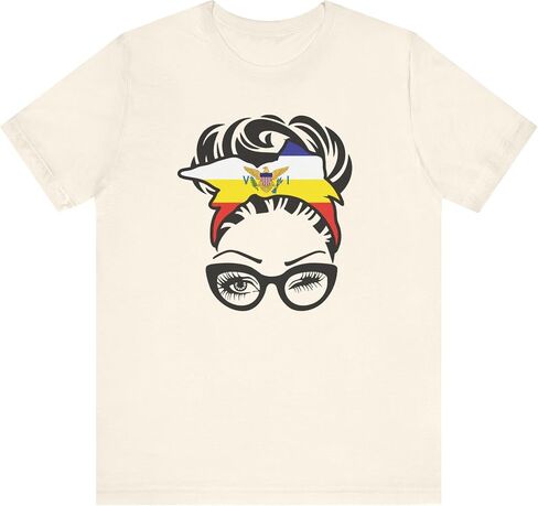 USVI T-Shirt, Virgin Islands Flag T-Shirt, Head Scarf Tee, Hair Wrap Tee, Virgin Islands Vacay Tee, USVI Souvenir in Saudi Arabia