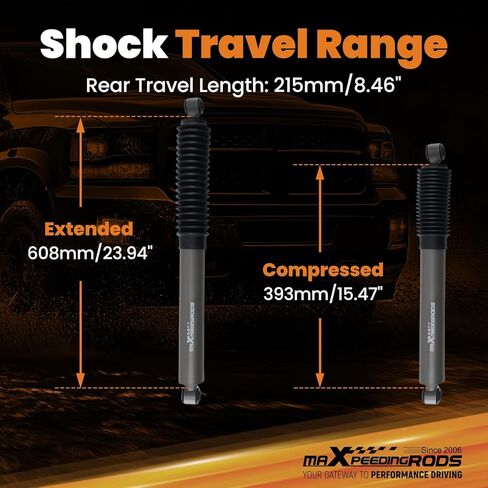maXpeedingrods 0-2.5" Rear Lift Shocks for Chevy Tahoe Avalanche Yukon 2007-2020 in Saudi Arabia
