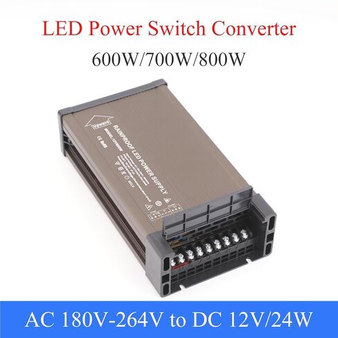 1 قطعة AC180-264V غير نافذ للمطر تحويل التيار الكهربائي إلى تيار مستمر 12 فولت/24 فولت 600 واط/700 واط/800 واط في الهواء الطلق مصباح ليد محول LED سائق (DC12V 58.3A 700 واط) in Saudi Arabia