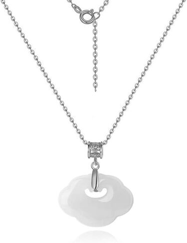 14K Gold Jade Pendant Necklace, Blessing Ruyi Jade Necklace, Beautiful Jewelry Gift for Mother, Wife, Girlfriend in Saudi Arabia